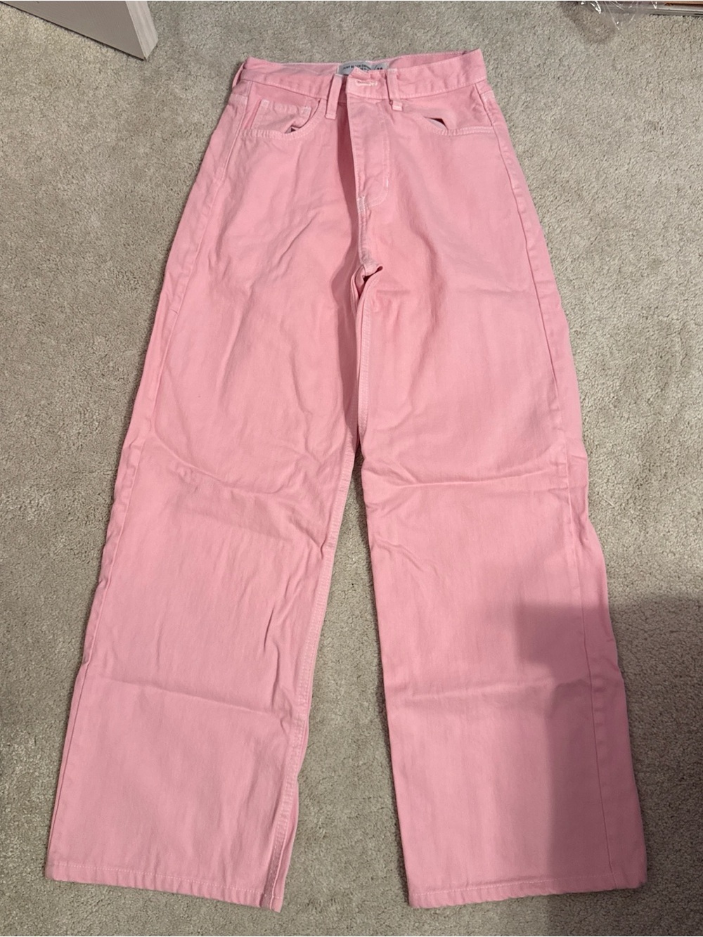 Wide Leg Pink Women's Jeans